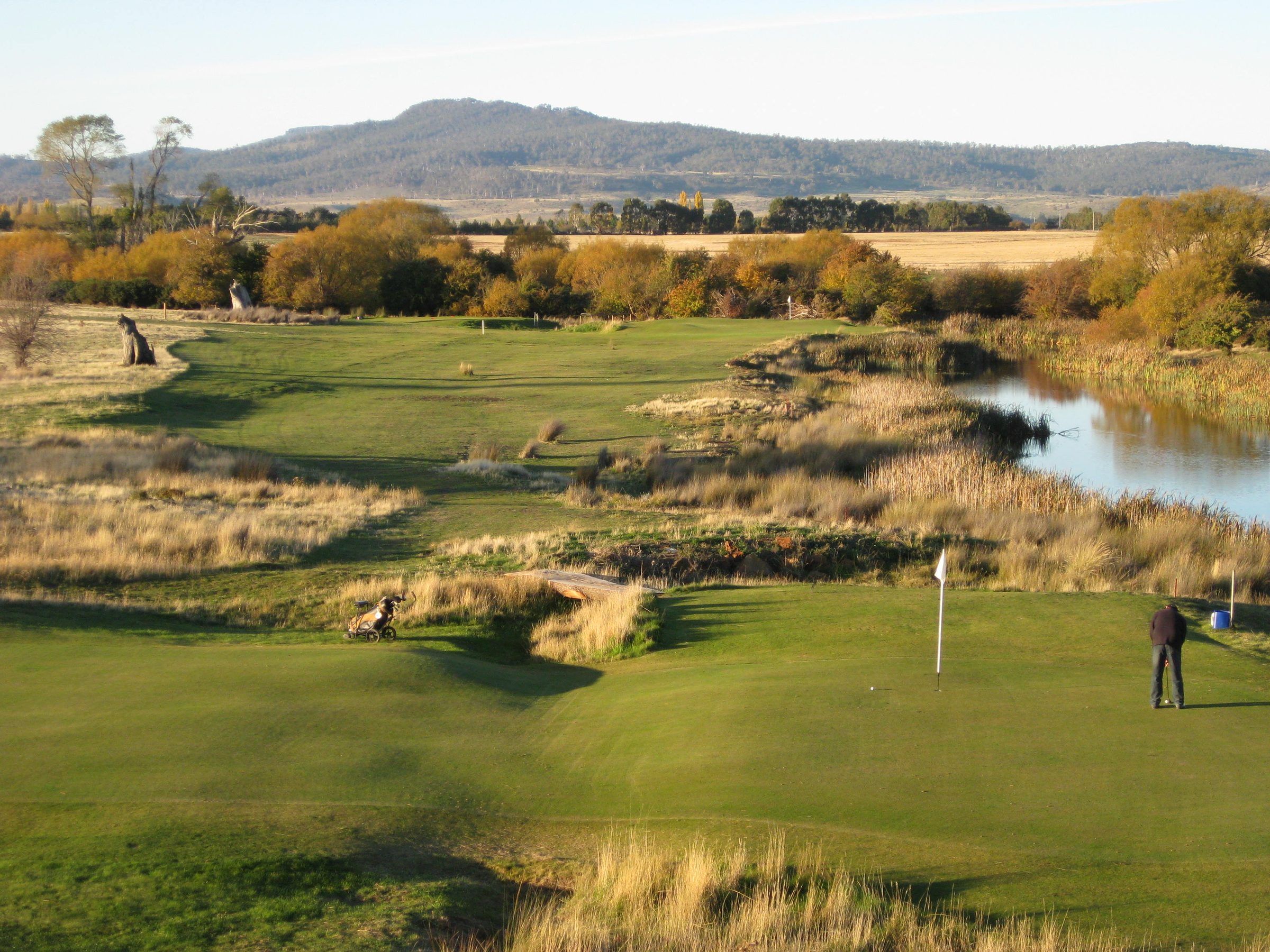 A green at Ratho Farm golf course in Bothwell